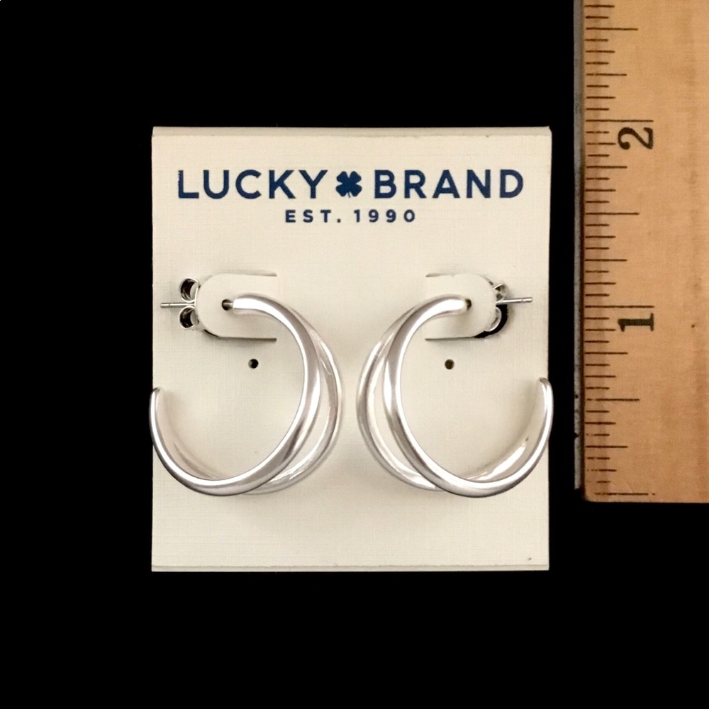 Lucky Brand Double Hoop Earrings - Picture 3 of 3